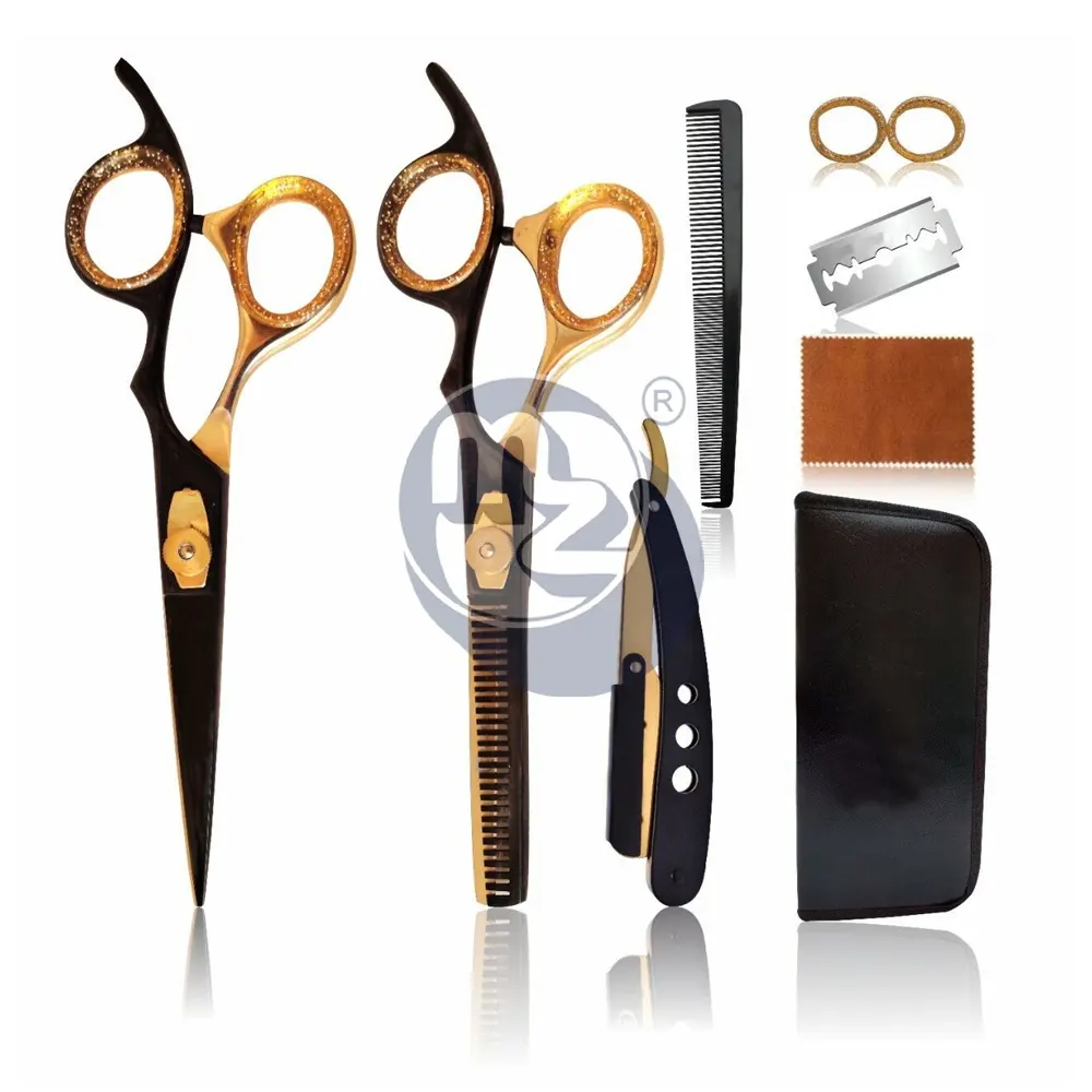 6.5" Professional Barber Salon Hair Cutting Thinning Scissor Shears Set Best Wholesale Price Barber Scissor Set