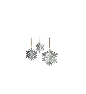 Ornements suspendus de Noël en métal avec motifs floraux et géométriques pour un style chic de maison de vacances d'hiver - Product Image 2