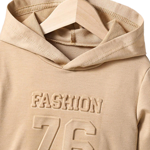 Streetwear Sudaderas con capucha en blanco de alta calidad en relieve 450-500 GSM Logotipo personalizado French Essentials Sudadera con capucha y pantalones Conjunto Unisex para hombres - Product Image 3