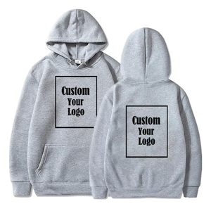 Hommes Sports Femmes Casual Hoodies Personnalisez votre logo Couleur Unie Poche À Capuche Fitness Mode Unisexe Pulls Basic Sweatshirts - Product Image 2
