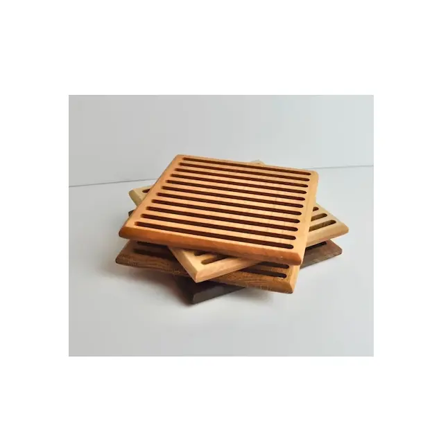 Salvamanteles de madera de aspecto elegante y moderno Fabricación de buena calidad Accesorios de cocina Salvamanteles de madera producto más vendido