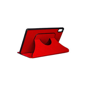 Étui rotatif Netzy pour Lenovo Tab P11 compatible 11,5 pouces avec support en TPU, PC, cuir et silicone rouge - pour iPad - Product Image 4