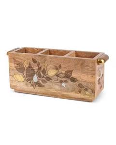 Caddie en bois moderne et élégant avec une finition naturelle élégante pour transporter les essentiels - Product Image 4