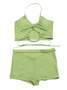 Custom OEM Designer High Waist Halter Swim Cut Out Bathing Suits 2 Piece Swimsuit <b>Bikinis</b> <b>Set</b> for Women - Product Image 3