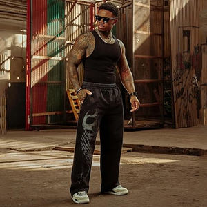 Baggy Fit Sweat Pants, Trendy Oversized <b>Trousers</b> With Adjustable <b>Drawstring</b> Waist Comfortable Fit Baggy Sweat Pants - Product Image 4