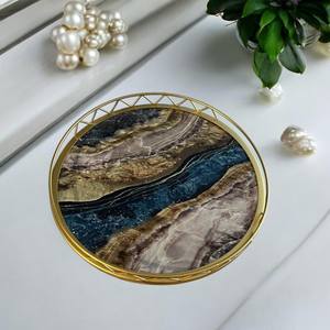 Bandeja de Servicio Metálica Ecológica con Asas, Perfecta para Uso en Hogares, Restaurantes y Hoteles, para Exportación Mundial de Proveedor Indio - Product Image 1