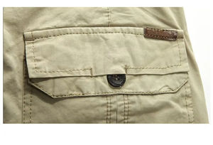 กางเกงชิโน่คาร์โก้ผู้ชายคุณภาพสูง สีเข้ม น้ำหนักเบา ทรงสลิมฟิต ระบายอากาศได้ดี ผ้าฝ้าย สไตล์ลำลอง มีหลายกระเป๋า ขายส่ง - Product Image 2