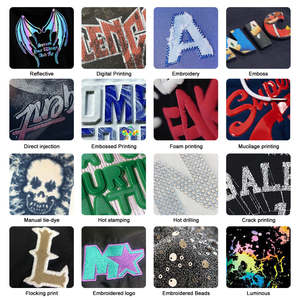 Haute qualité nouveau Design manches raglan noir coton éponge français épais blanc poids lourd lavé à l'acide Boxy sweat à capuche court - Product Image 3