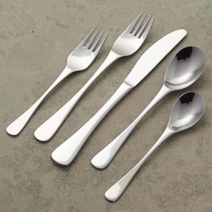 Best Quality Stainless Steel Silver Matte Polished <b>Knife</b> <b>Fork</b> <b>Spoon</b> Flat Bold Rectangular Handle Luxury <b>Spoon</b> <b>Fork</b> & <b>Knife</b> <b>Set</b> - Product Image 6