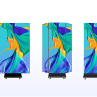 Pantalla LED Plegable de Doble Cara Expandible para Interiores, P1.86, P2, P2.5, P3, Pantalla Digital para Publicidad Portátil