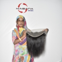 Extensions de cheveux naturels indiens non traités 13*4 Frontal Cuticule Aligned Natural Color pour femmes Perruques en cheveux humains noirs bruts Prix ​​bas
