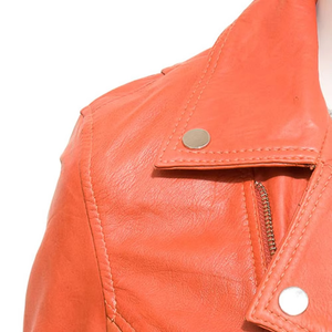 Customized Satin <b>Genuine</b> <b>Leather</b> <b>Jackets</b> for Women Stand Breathable Pocket Decoration Factory Sale Fashionable Branded Autumn - Product Image 6