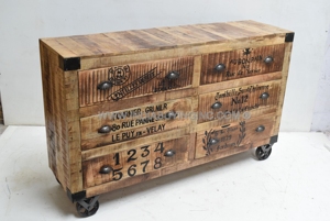 Hot Bán 2024 Rắn Bằng Gỗ Ngực Ngăn Kéo Phòng Khách Tủ Với Di Chuyển Bánh Xe Cho Nhà Tại Giá Bán Buôn Tại Ấn Độ - Product Image 5