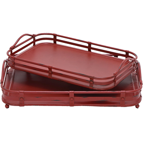 Plateau de service décoratif moderne en métal doré personnalisable de haute qualité, artisanat écologique, ustensiles de maison, Ramadan, mariage - Product Image 5