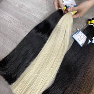 Pleine Cuticule Doux Vierge Remy Cheveux En Vrac Russe Slave Cheveux Humains En Vrac Pleine Longueur pour La Russie Cheveux Avec Prix D'usine - Product Image 4