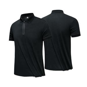 Camiseta de golf con logotipo personalizado para hombre, Polo de manga corta de secado rápido informal de algodón y poliéster que absorbe la humedad para hombre - Product Image 4