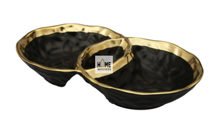 Bols décoratifs de luxe en laiton noir et laiton Designer Antique Black Servant Gold Bols indiens faits à la main imparfaits à un prix raisonnable - Product Image 4
