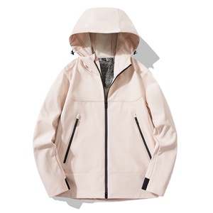 Col montant Long Sport extérieur manteau à capuche graphène coupe-vent doublé polaire imperméable coquille souple Polyester veste pour hommes 2026 - Product Image 6
