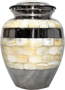 Urnas para mascotas y humanos Madre de perla Urna de cremación funeraria Tamaño mediano Capacidad para 40 libras - Product Image 2