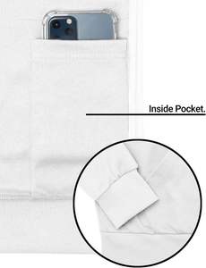 Sudadera con capucha básica ligera con cremallera 80% Algodón 20% poliéster chaqueta con capucha fina de manga larga para mujer dentro de bolsillo oculto Sudadera con capucha - Product Image 5