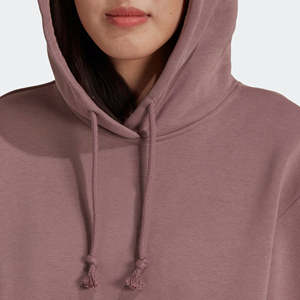 Vente en gros de sweatshirts courts personnalisés pulls marron uni pour femmes sweats à capuche courts en coton molletonné doux de qualité supérieure pour femmes - Product Image 5