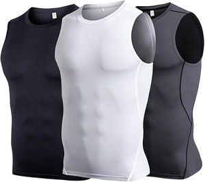 Camiseta sin mangas lisa de alta calidad para hombre de almacén 2025 para camiseta sin mangas de entrenamiento muscular con logotipo personalizado - Product Image 3