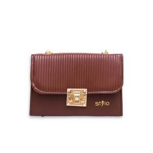 Sac à bandoulière décontracté marron P55481 Compagnon de shopping élégant - Product Image 3