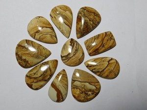 10pcs Picture Jasper Cabochons Natural Precious Gemstone for Jewelry Making 254Cts - Product Image 2