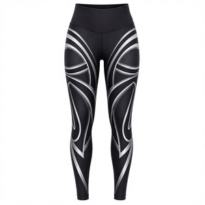 Leggings pour femmes SALSTAR SPORTS, nouveau design tendance, respirant, antibactérien, respectueux de l'environnement, en spandex/polyester, longueur intégrale, taille mi-haute - Product Image 1