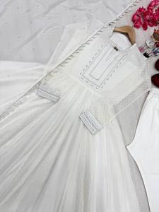 Lanzamiento de New Party Wear Look Pur 1000 Buti Faux Georgette Fancy Anarkali Gown,Dupatta y Bottom Set - Product Image 2