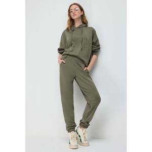 Pantalon de jogging en tissu modal pour filles, toucher doux et soyeux, respirant, infroissable, imprimé décontracté, taille plus, cordon de serrage, tricoté - Product Image 1