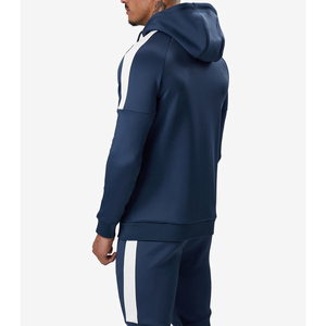 Ensemble de vêtements de sport personnalisés de haute qualité pour hommes Pantalon de survêtement en coton respirant avec jogging à capuche de couleur unie pour les sports d'hiver - Product Image 3