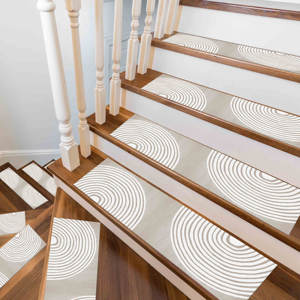 Tapis imprimé à motifs géométriques, tapis d'escalier moderne de style Kilim beige, Gobelin - Product Image 3