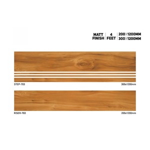 Vistaar finition mate 1200x200mm & 1200x300 11mm d'épaisseur de qualité supérieure anti-dérapant sécurité escalier bande de roulement nez 4 pieds marche riser carreaux - Product Image 6