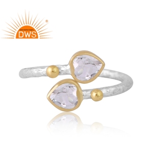 Latest Design Sterling Silver Natural <b>Crystal</b> Quartz Gemstone <b>Ring</b> Custom Design Jewelry For Women Gift For Her - Product Image 3
