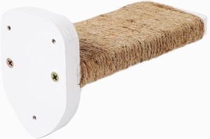 3-in-1 Luxury Modern White <b>Cat</b> Furniture Set Sisal Wood Wall-mounted Climbing Hemp Rope Shelves Perches Includes <b>Scratching</b> <b>Pads</b> - Product Image 2