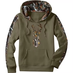 Sudaderas con capucha personalizadas de talla grande para hombre, sudadera transpirable de algodón pesado, diseño polar de invierno de Algodón 100% con logotipo de texto - Product Image 5