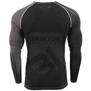 Superventas de los hombres transpirables Spandex poliéster entrenamiento Rash Guard en venta - Product Image 2