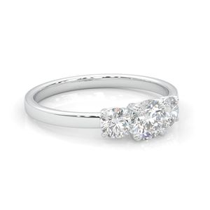 Round Cut Bridal <b>Set</b> Engagement <b>Ring</b> for <b>Women</b> in Rose Gold 925 Silver or Cute Style - Product Image 4