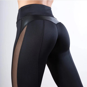 2025 cintura alta glúteos levantamiento sólido Spandex/Nylon secado rápido transpirable cuatro vías estiramiento Yoga pantalones entrenamiento Leggings - Product Image 6