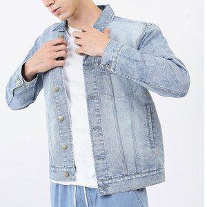 แจ็คเก็ตยีนส์ผู้ชายแบบสั่งทำ ดีไซน์ขายดี สีพื้น สไตล์ลำลอง ราคาสมเหตุสมผล แจ็คเก็ตฤดูหนาวสำหรับผู้ชาย - Product Image 2