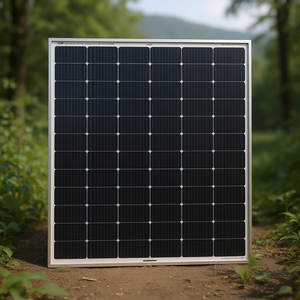 Panneau solaire monocristallin polycristallin noir 120W à demi-cellules avec couvercle avant en verre pour usage industriel - Product Image 3