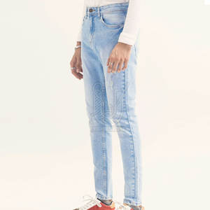 Pantalons en jean droits pour hommes, vente chaude, fabrication en usine, été, uni, respirant, 100% coton, vente en gros, haute qualité - Product Image 2