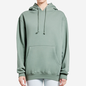 Sweat à capuche à cordon de couleur unie de haute qualité coupe régulière sweat à capuche en polaire uni pour hommes - Product Image 4