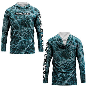 Vêtements de pêche à la basseur, camouflage, chemise de pêche à manches longues pour homme, masque à capuche, protection UV UPF 50+, vêtements de performance - Product Image 2