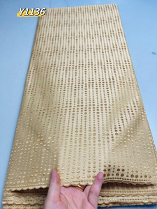 Disponibile Ultima Moda Tessuto in Pizzo Nigeriano Blu per Matrimoni, Pizzo Polacco per Abiti da Sposo - Product Image 4