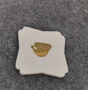 ที่รองแก้วหินอ่อนสีขาวทำด้วยมือรูปทรงแอปเปิ้ลที่รองเครื่องดื่มหินอ่อนสไตล์มินิมอลแบบทันสมัยของตกแต่งโต๊ะหินอ่อนทำด้วยมือ - Product Image 5