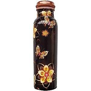 ขวดน้ำทองแดงบริสุทธิ์พร้อมฝาปิดสำหรับดื่มใช้ส่วนตัวดีไซน์เนอร์ทำด้วยมือระดับพรีเมียมเป็นมิตรต่อสิ่งแวดล้อม - Product Image 5