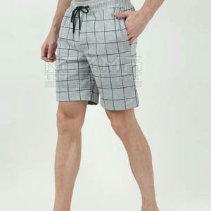 Pantalones cortos para hombre al por mayor con cordón personalizado de talla grande patrón sólido ecológico para uso informal hechos en Pakistán - Product Image 3