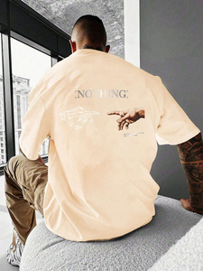 High Quality Blank Cotton StreetWear <b>Tshirt</b> Oversized Drop Shoulder T-shirt Custom Print logo Heavyweight T Shirt for Men's - Product Image 3